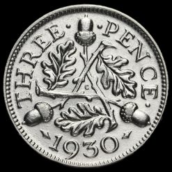 1930 George V Silver Threepence Reverse