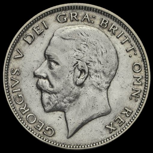 1930 George V Silver Half Crown Obverse
