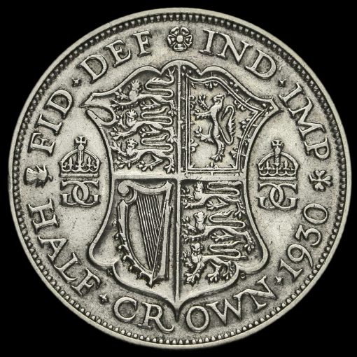 1930 George V Silver Half Crown Reverse