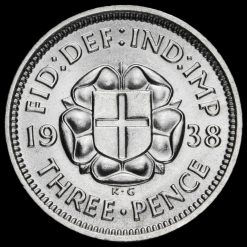 1938 George VI Silver Threepence Reverse