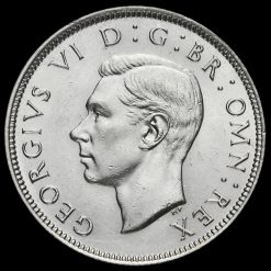 1939 George VI Silver Two Shilling Coin / Florin Obverse
