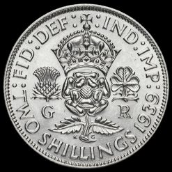 1939 George VI Silver Two Shilling Coin / Florin Reverse