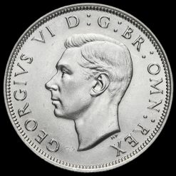 1945 George VI Silver Half Crown Obverse