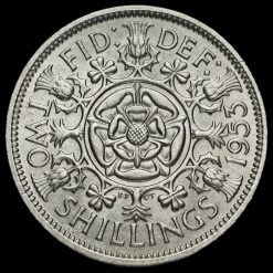 1953 Elizabeth II Two Shillings Coin / Florin Reverse