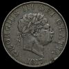 1817 George III Milled Silver Half Crown Obverse