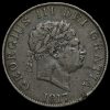 1817 George III Milled Silver Half Crown Obverse