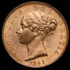 1841 Queen Victoria Young Head Copper Halfpenny Obverse