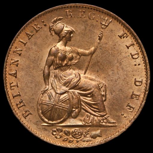 1841 Queen Victoria Young Head Copper Halfpenny Reverse