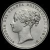 1844 Queen Victoria Young Head Silver Shilling Obverse