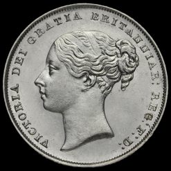 1844 Queen Victoria Young Head Silver Shilling Obverse
