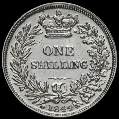 1844 Queen Victoria Young Head Silver Shilling Reverse