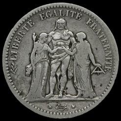 France 1848 Silver 5 Francs Obverse