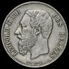 Belgium 1868 Leopold II Silver 5 Francs Obverse