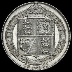 1892 Queen Victoria Jubilee Head Silver Shilling Reverse