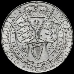 1900 Queen Victoria Veiled Head Silver Florin Reverse