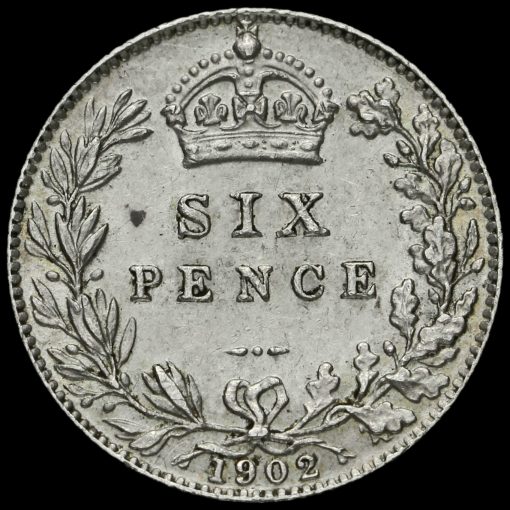 1902 Edward VII Silver Sixpence Reverse