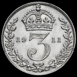 1911 George V Silver Threepence Reverse