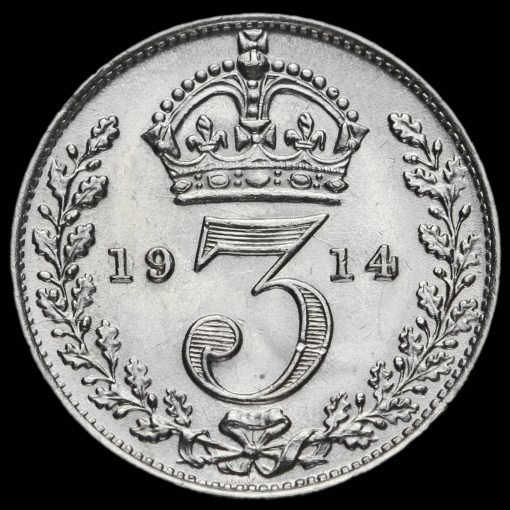 1914 George V Silver Threepence Reverse
