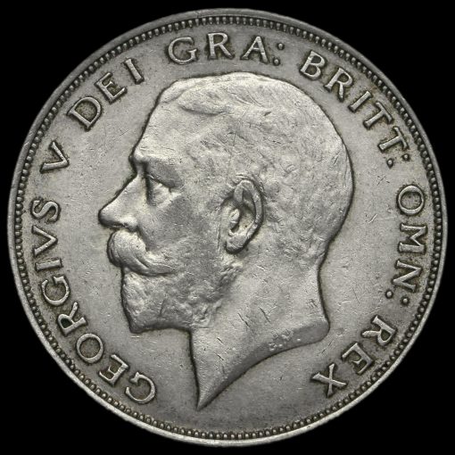 1922 George V Silver Half Crown Obverse