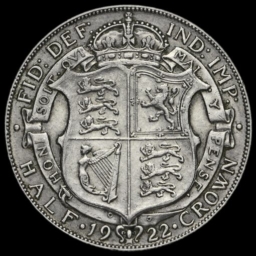 1922 George V Silver Half Crown Reverse
