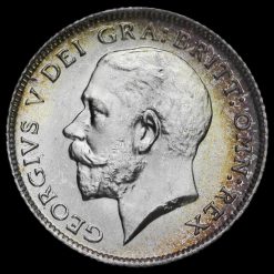 1924 George V Silver Sixpence Obverse
