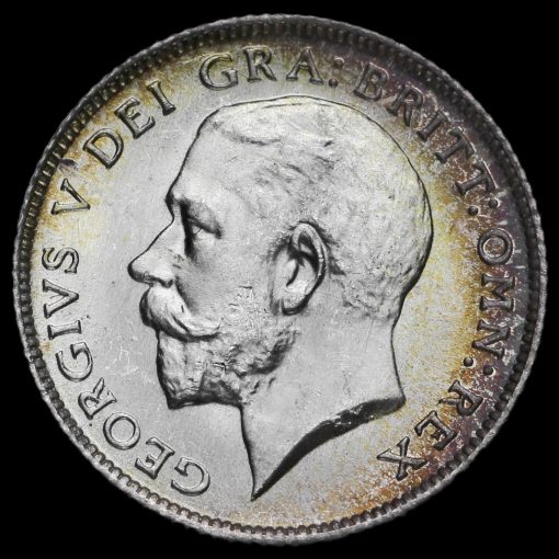 1924 George V Silver Sixpence Obverse