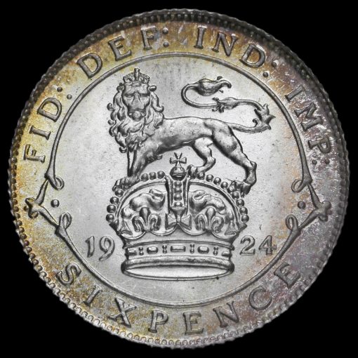 1924 George V Silver Sixpence Reverse