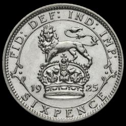 1925 George V Silver Sixpence Reverse