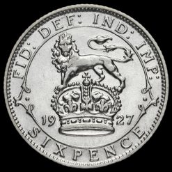 1927 George V Silver Sixpence Reverse