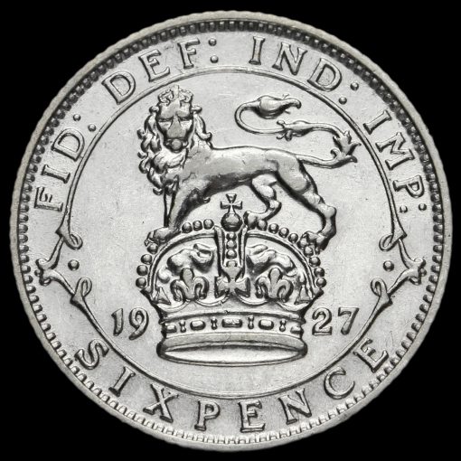 1927 George V Silver Sixpence Reverse