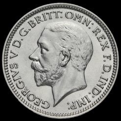 1928 George V Silver Sixpence Obverse
