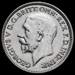 1929 George V Silver Sixpence Obverse