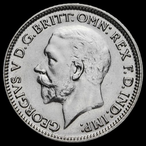 1929 George V Silver Sixpence Obverse