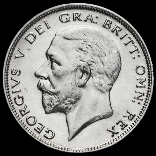 1929 George V Silver Half Crown Obverse
