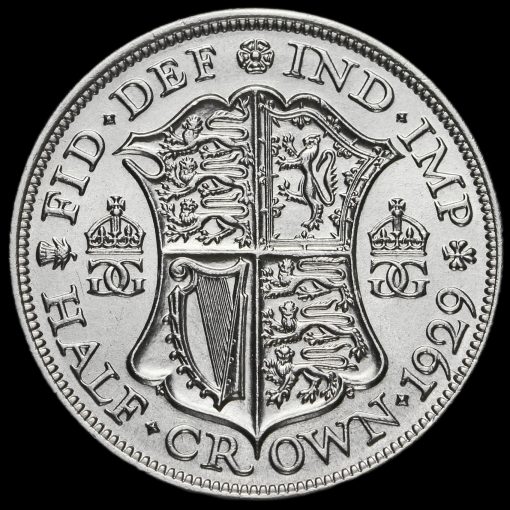 1929 George V Silver Half Crown Reverse