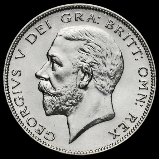 1929 George V Silver Half Crown Obverse
