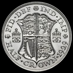 1929 George V Silver Half Crown Reverse