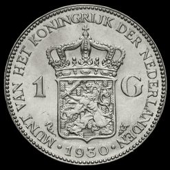 Netherlands 1930 Silver 1 Gulden Reverse