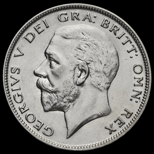 1930 George V Silver Half Crown Obverse