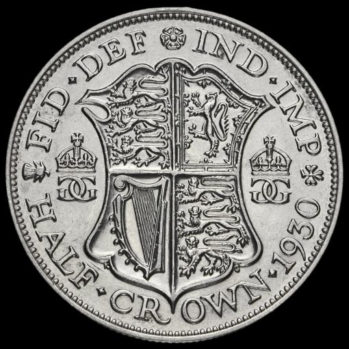 1930 George V Silver Half Crown Reverse