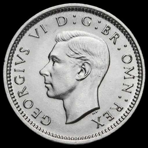 1937 George VI Silver Threepence Obverse