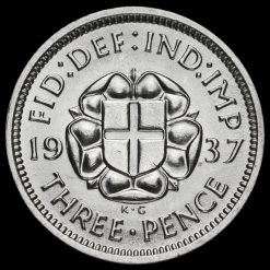1937 George VI Silver Threepence Reverse