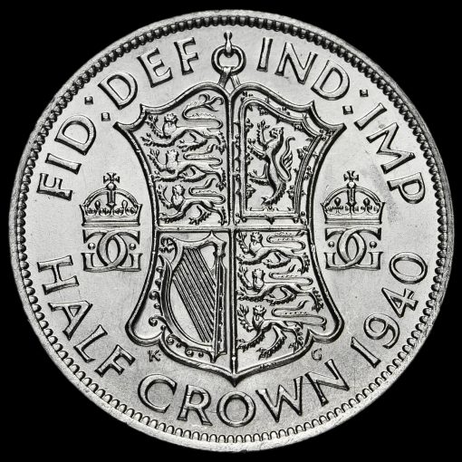 1940 George VI Silver Half Crown Reverse