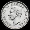 1942 George VI Silver Threepence Obverse