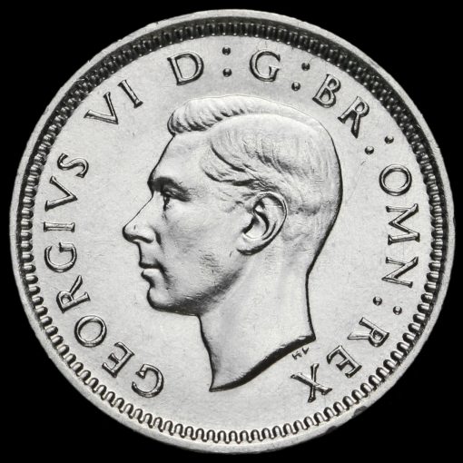 1942 George VI Silver Threepence Obverse