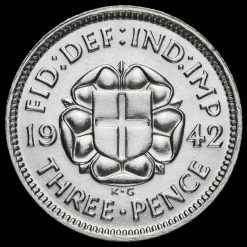 1942 George VI Silver Threepence Reverse