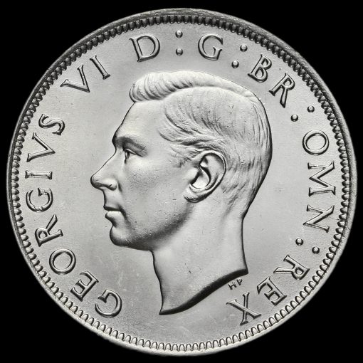1945 George VI Silver Half Crown Obverse