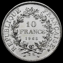 France 1965 Silver 10 Francs Reverse