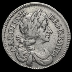 1679 Charles II Early Milled Silver Maundy Fourpence Obverse