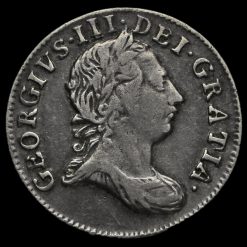 1766 George III Early Milled Silver Maundy Fourpence Obverse